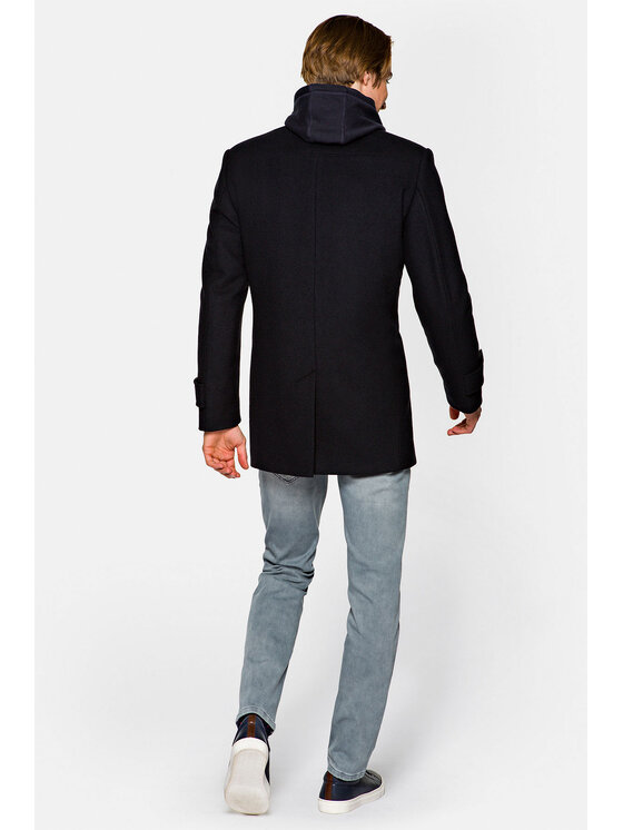 Lancerto Lancerto Płaszcz przejściowy Embrace 3 Czarny Regular Fit