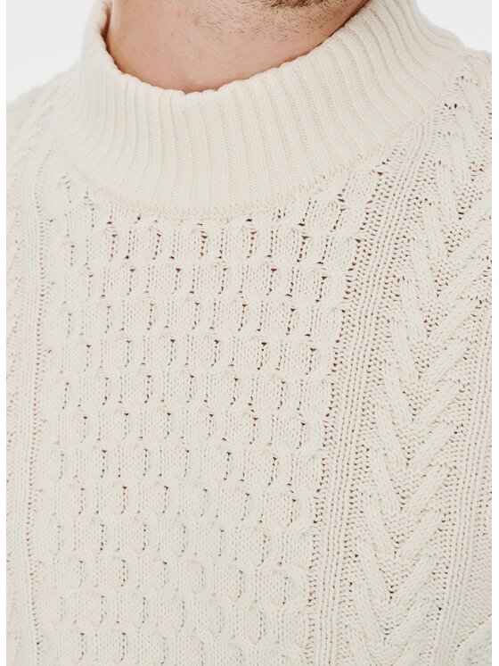 Pako Lorente Pako Lorente Sweter P24WF-2X-024 Beżowy Classic Fit