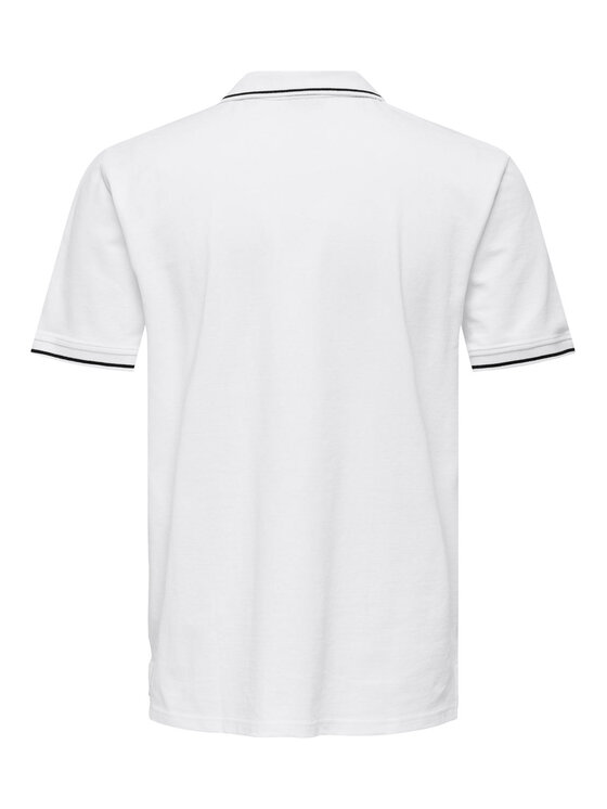 Only & Sons Only & Sons Polo Fletcher 22024827 Biały Regular Fit
