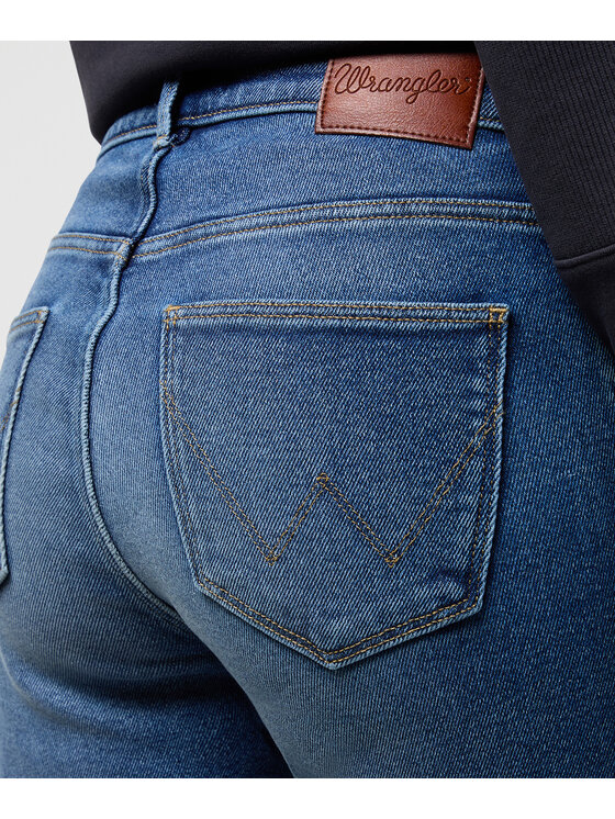 Wrangler Wrangler Jeansy 112351742 Niebieski Skinny Fit