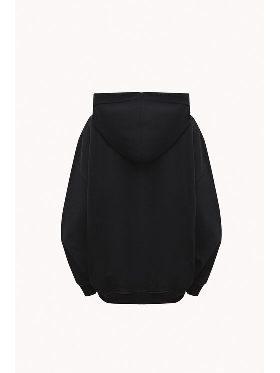 Epuzer Epuzer Bluza in matt black Czarny Loose Fit