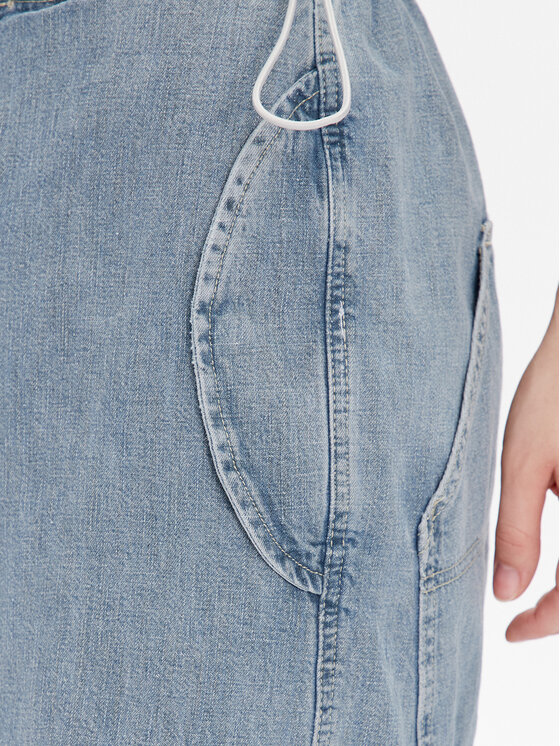 BDG Urban Outfitters BDG Urban Outfitters Штани з тканини BDG BAGGY CARGO BLEACH 76473677 Cиній Relaxed Fit