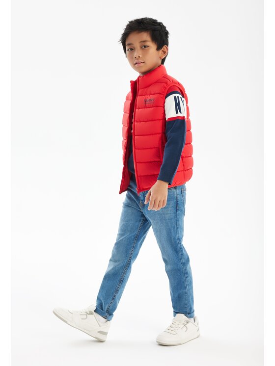 minoti minoti Kamizelka 13coat 15 Czerwony Regular Fit