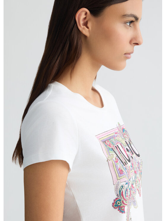Liu Jo Liu Jo T-Shirt WA5240JS923M9616 Biały Regular Fit