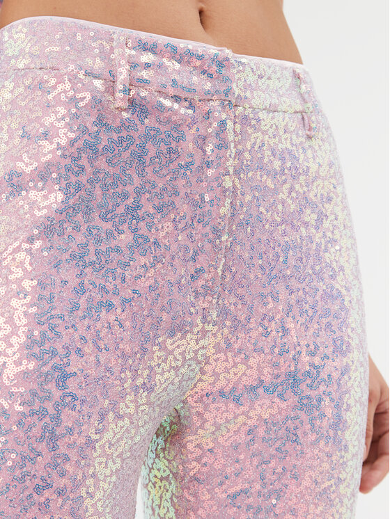 ROTATE ROTATE Stoffhose Sequin Straight 1117002208 Rosa Regular Fit