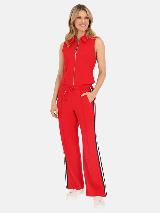 Red Button Red Button Kamizelka Zipper Czerwony Regular Fit