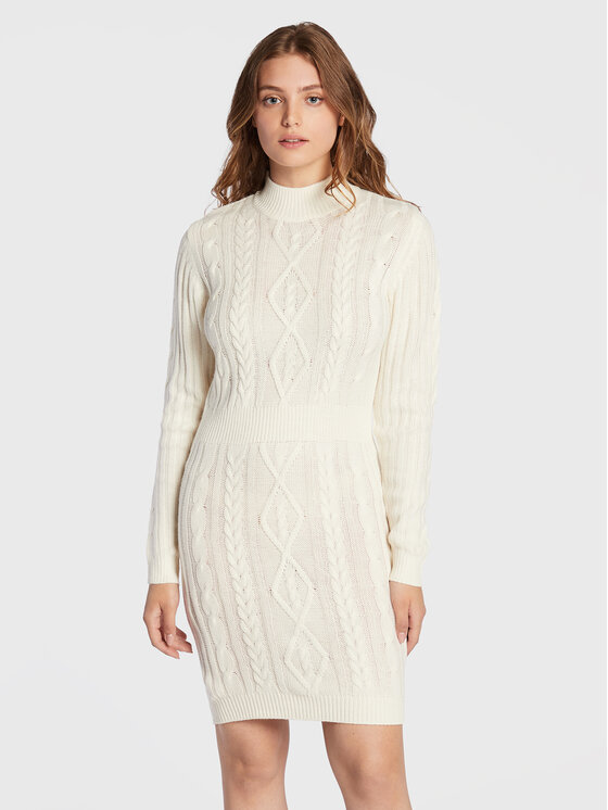 Brave Soul Brave Soul Трикотажна сукня LKD-230BRIDEN Білий Regular Fit