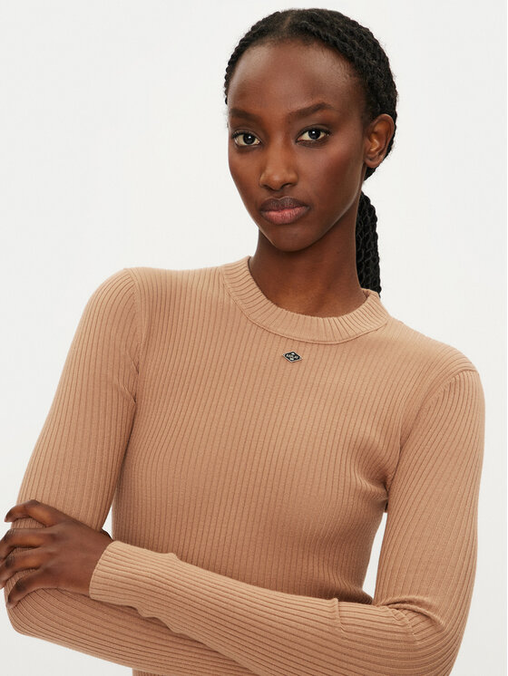 REPLAY REPLAY Kötött ruha DK3319.000.G23370 Bézs Slim Fit