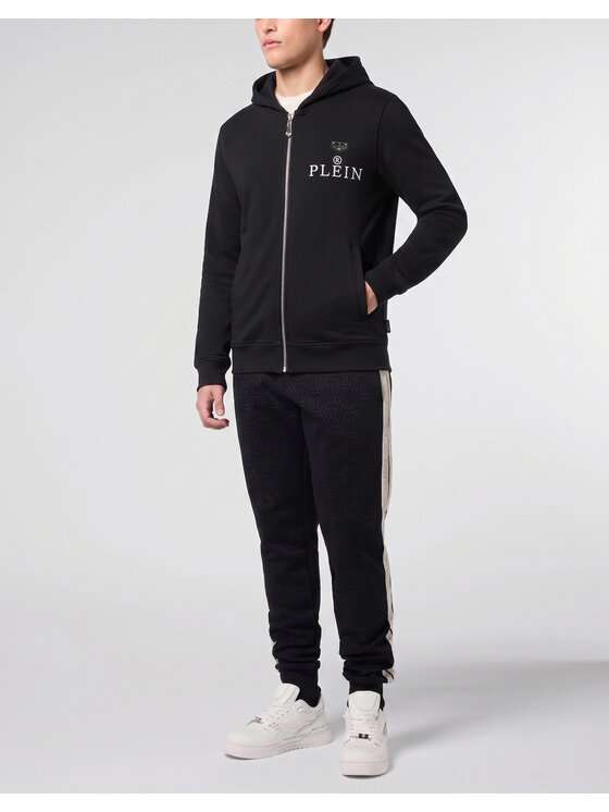 PHILIPP PLEIN PHILIPP PLEIN Mikina 31620 Čierna Athletic Fit