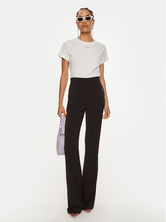 PINKO Pinko T-Shirt Basico 100373 A228 Biały Regular Fit