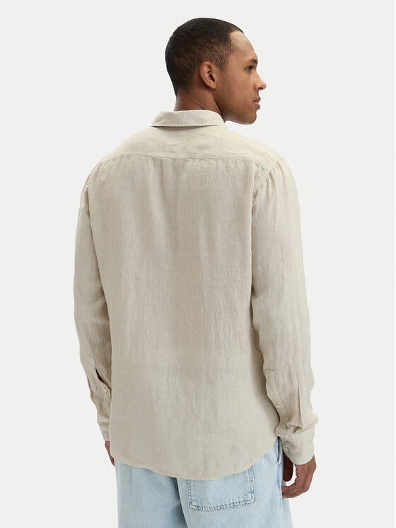 BOSS BOSS Риза Relegant 50567579 Бежов Regular Fit