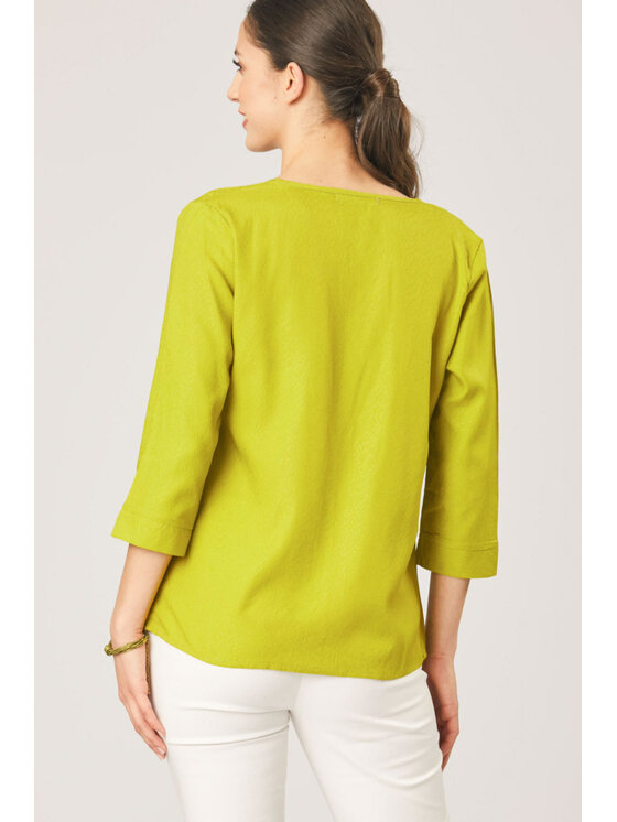 QUIOSQUE QUIOSQUE Halenka STRUCTURE BLOUSE Zelená Regular Fit