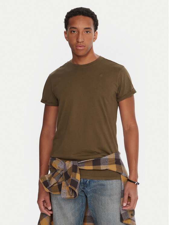 G-Star Raw G-Star Raw T-shirt Lash D16396-2653 Kaki Regular Fit