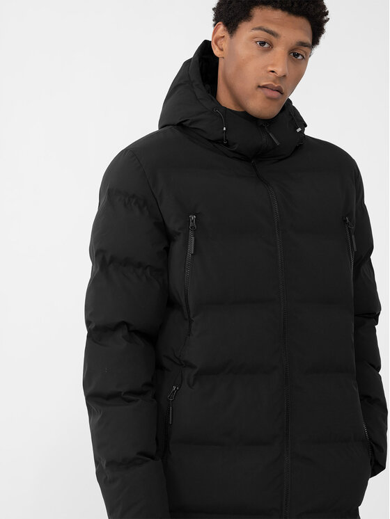 4F 4F Kurtka zimowa 4FAW23TDJAM246 Czarny Regular Fit