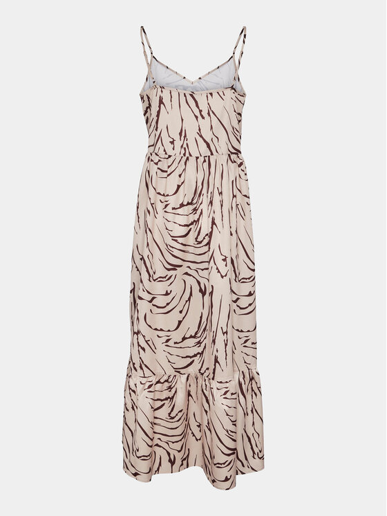 Pieces Pieces Letné šaty Sade 17146543 Béžová Wide Fit