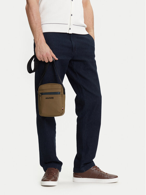 Tommy Hilfiger Tommy Hilfiger Τσαντάκι Th Tpu Mini Reporter AM0AM13498 Καφέ
