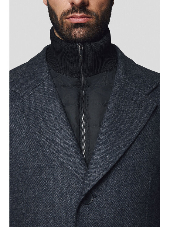 Lancerto Lancerto Płaszcz zimowy Ebikon KU073224000006 Szary Regular Fit