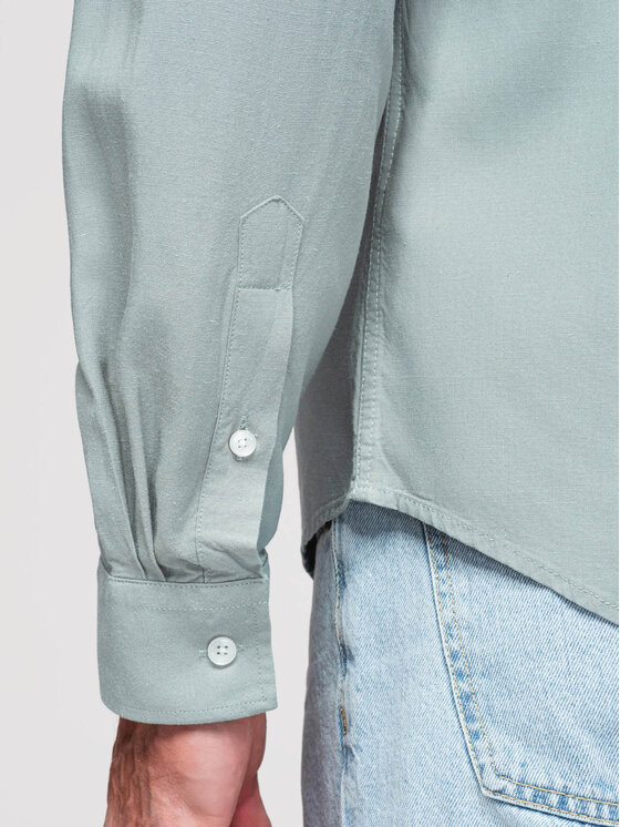 Ombre Ombre Koszula OM-SHCS-0190 Szary Regular Fit
