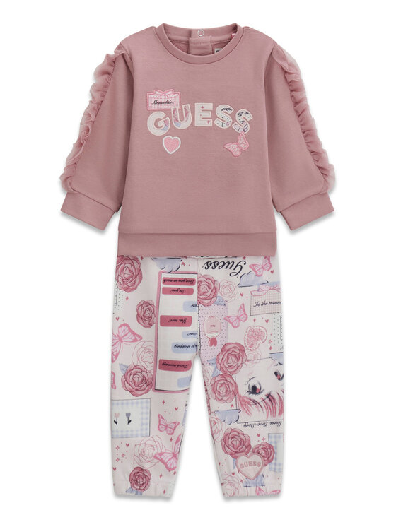 Guess Guess Komplet jopica in legice A6YG09 K3916 Svetlo rožnata Regular Fit