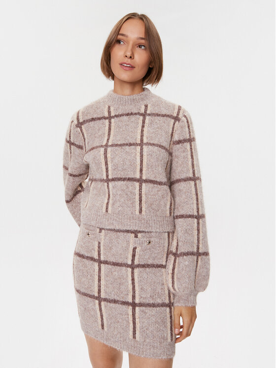 Guess Guess Пуловер W3BR78 Z3BP0 Бежов Regular Fit