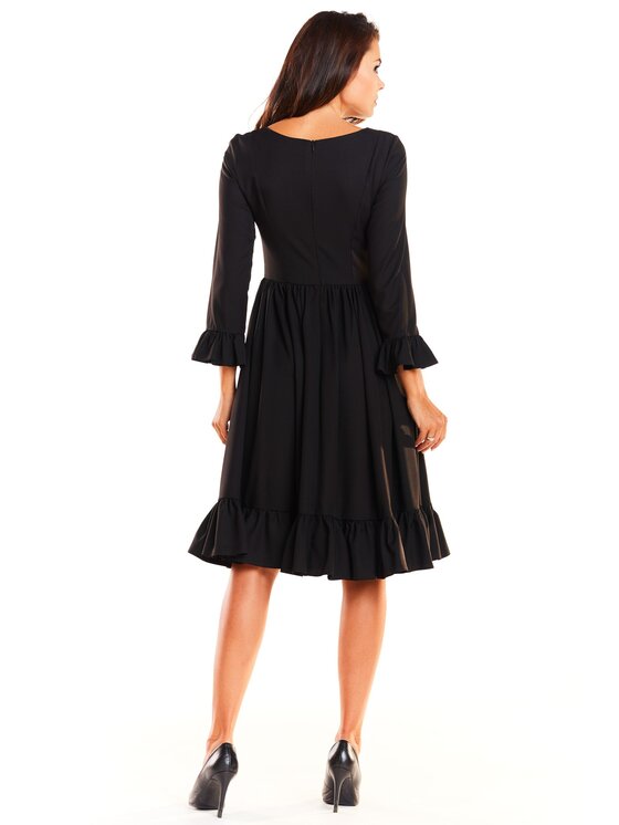 Awama Awama Sukienka codzienna A235 Czarny Basic Fit