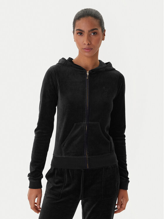 Juicy Couture Juicy Couture Mikina Robyn JCSEBJ007G Černá Slim Fit