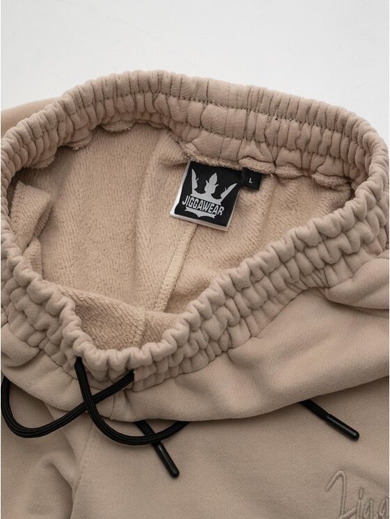 Jigga Wear Jigga Wear Spodnie dresowe 131094 Beżowy Regular Fit