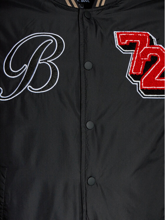 Brave Soul Brave Soul Kurtka bomber MJK-BRODY Czarny Regular Fit
