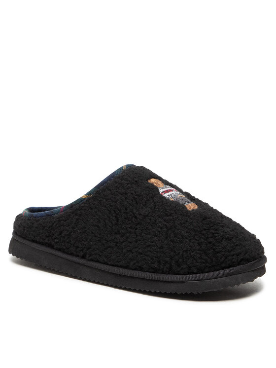 Polo Ralph Lauren Polo Ralph Lauren Παντόφλες Σπιτιού Charlotte Scuff Bear RF103286 Μαύρο