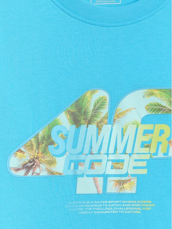 4F 4F T-Shirt 4FRSS26TTSHM4305-33S Niebieski Regular Fit