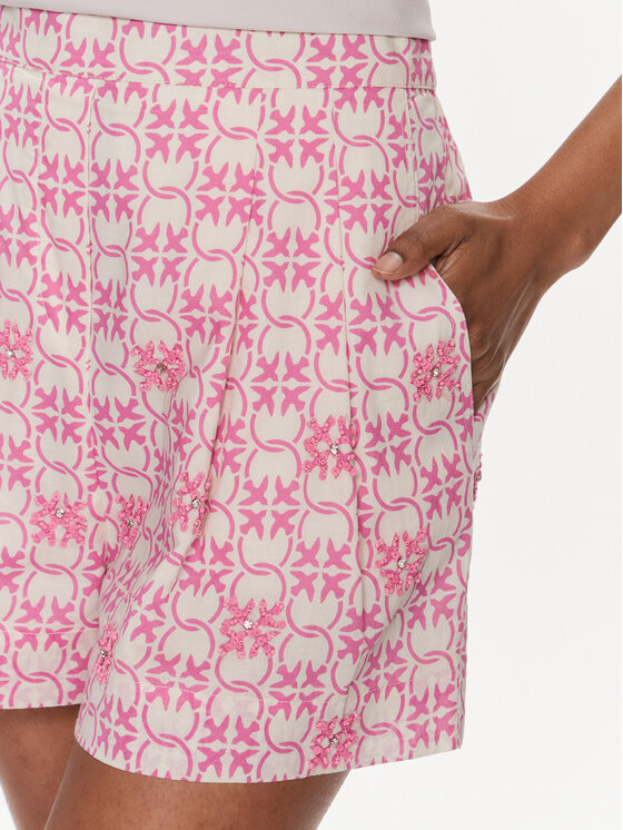 PINKO Pinko Pantalon scurți din material 103192 A1Q1 Roz Regular Fit