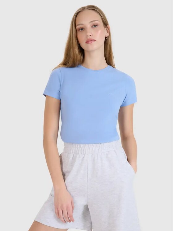 4F 4F T-Shirt 4FWMM00TTSHF2255-32S Granatowy Slim Fit