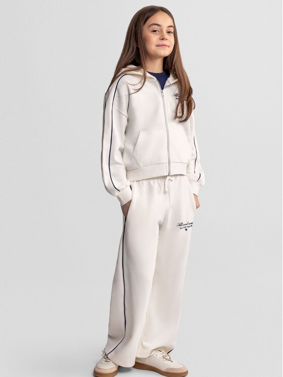 minoti minoti Komplet 2 par spodni dresowych i bluza 30FLEECE166 Biały Regular Fit