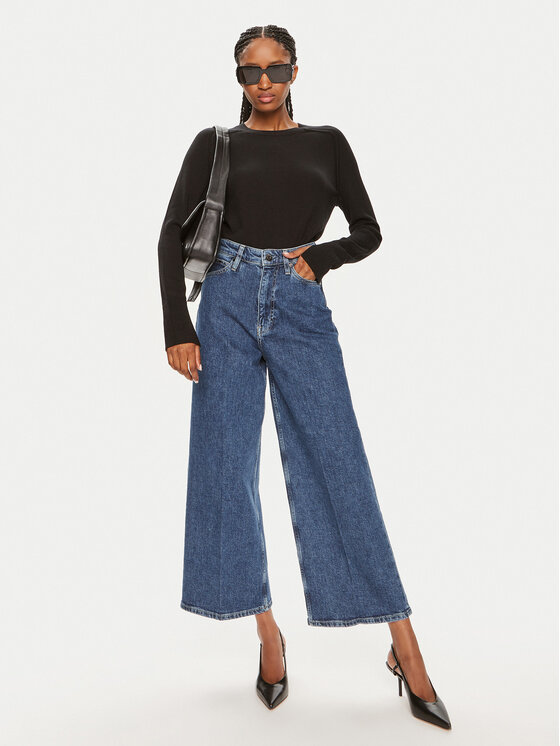 Calvin Klein Calvin Klein Džínsy K20K207267 Tmavomodrá Wide Leg
