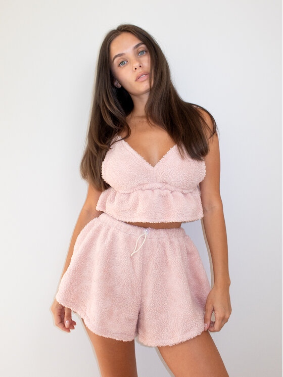 MissDenim MissDenim Dres Teddy Bear Różowy Basic Fit