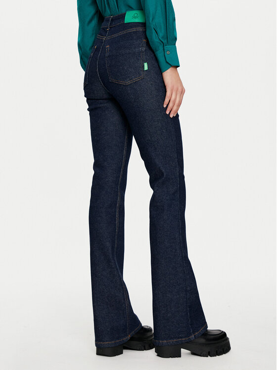 United Colors Of Benetton United Colors Of Benetton Jeans hlače 478WDF07A Mornarsko modra Flare Fit
