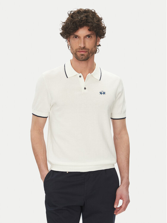 La Martina La Martina Pólóing Austin MAS001 YC041 Fehér Regular Fit