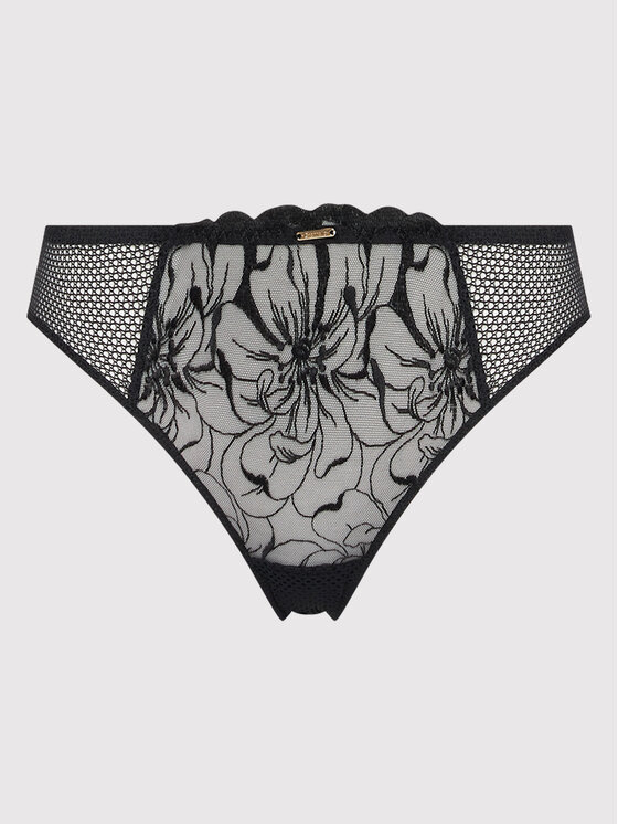 Chantelle Chantelle Στρίνγκ Fleurs C12M90 Μαύρο