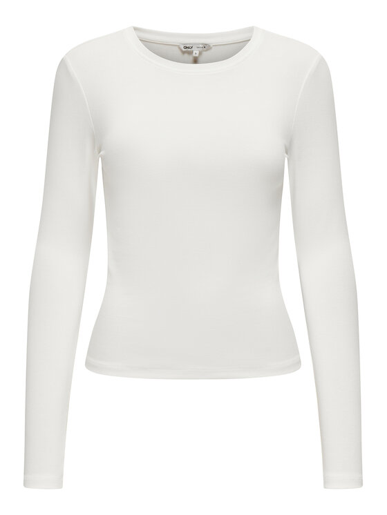 ONLY ONLY Bluzka Riley 15323159 Biały Slim Fit