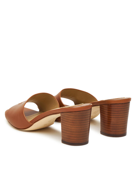 LAUREN RALPH LAUREN LAUREN RALPH LAUREN Šlepetės Everley Block-Heel 802974364002 Ruda