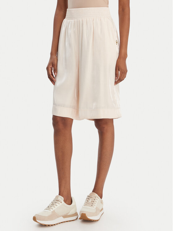 Liu Jo Sport Liu Jo Sport Bavlnené šortky TA6074 T322A Béžová Relaxed Fit