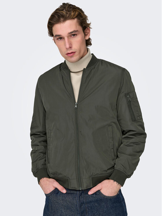 Only & Sons Only & Sons Μπόμπερ μπουφάν Joshua 22023287 Χακί Regular Fit