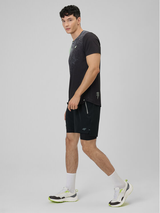 4F 4F Szorty sportowe VICTORY PACK Czarny Regular Fit