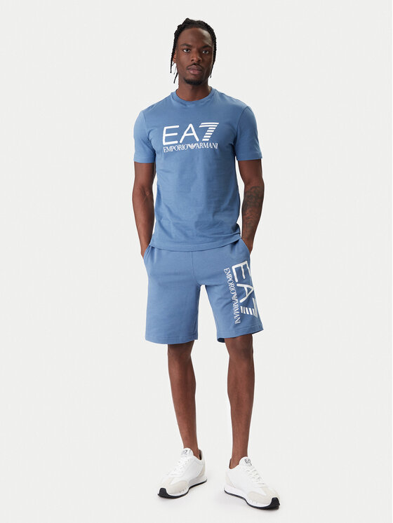 EA7 Emporio Armani EA7 Emporio Armani Tričko 7M001412 AF22264 UB064 Modrá Regular Fit
