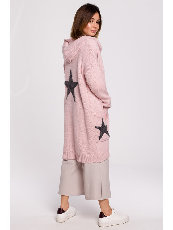 BeWear BeWear Kardigán bk063 Ružová Baggy Fit