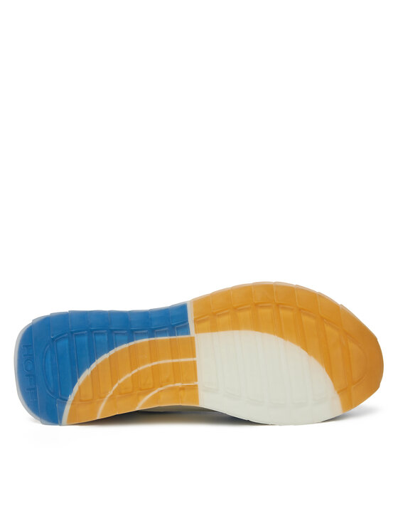 HOFF CAERULEUS Sneakers Uomo In Pelle Blu – Ispirate Anni '90, Suola EVA/TPR, Memory Foam