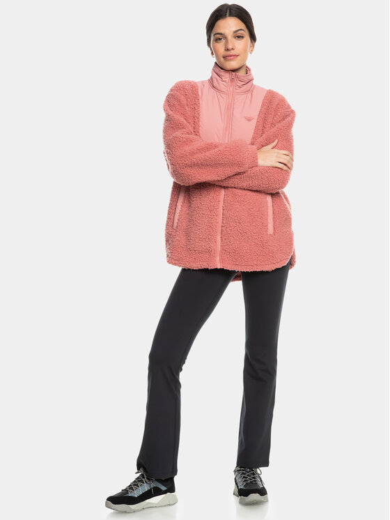 Roxy Roxy Fleecová mikina Sherpa Jacket Plfl ERJPF03155 Růžová Regular Fit
