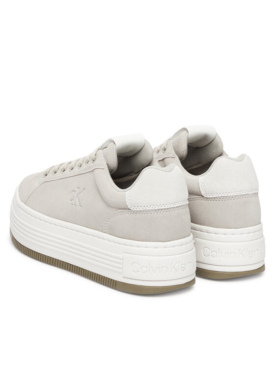 Calvin Klein Jeans Calvin Klein Jeans Снікерcи Bold Flatf Low Lace Mg Sd YW0YW01839 Сірий