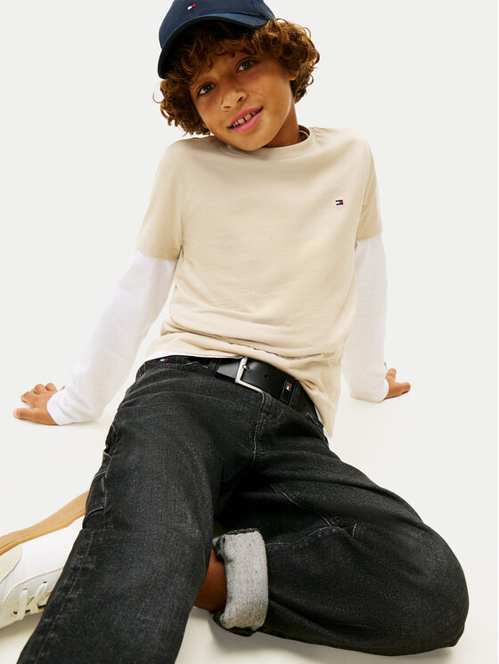 Tommy Hilfiger Tommy Hilfiger T-Shirt KB0KB06879 Beige Regular Fit