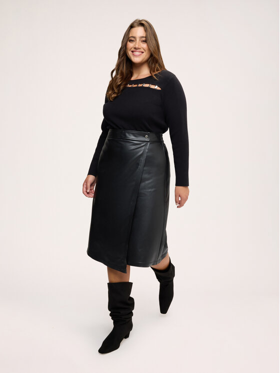 Fiorella Rubino Fiorella Rubino Spódnica midi 1300L000541N033 Czarny Baggy Fit